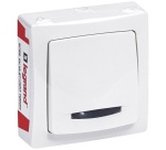Interrupteur - simple - va-et-vient - Led témoin - complet - en saillie - b