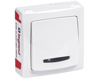 Interrupteur - simple - va-et-vient - Led témoin - complet - en saillie - b