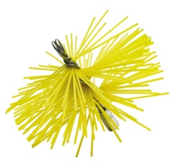 Hérisson rond avec anneau de filetage - D150 - synthétique - jaune