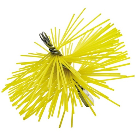 Hérisson rond avec anneau de filetage - D150 - synthétique - jaune