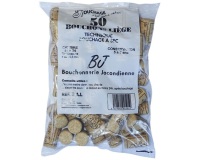 Bouchon liège - 44 x 24.5 mm - conservation 5 à 8 ans environ - lot de 50