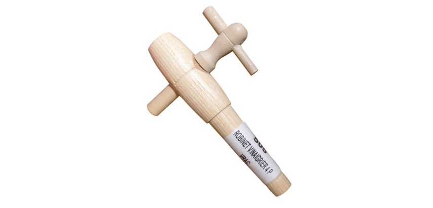 Robinet vinaigrier 4 pouces - en bois - embout de diamètre 12 mm