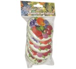 Couvercle confiturier - D: 82 mm - décor fruits - lot de 6