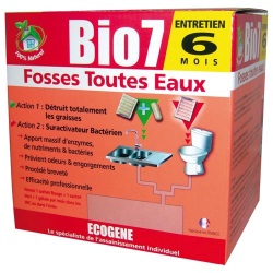 Traitement et entretien fosses septiques Bio 7 toutes eaux 1 Kg