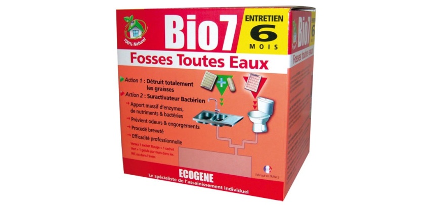Traitement et entretien fosses septiques Bio 7 toutes eaux 1 Kg