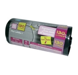 Sac poubelle renforcé x10 - 130 L