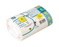 Sac poubelle blanc hygiène et beauté 6 L - Lot de 50