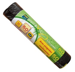 Sac poubelle avec poignées coulissantes 50 L x 10