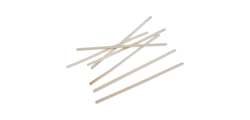 Agitateurs en bois, longueur 140 mm - Boîte distributrice de 300