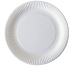 Assiette jetable carton blanc 23 cm - Lot de 50