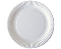 Assiette jetable carton blanc 23 cm - Lot de 50