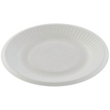 Assiette jetable carton blanc 18 cm - Lot de 50
