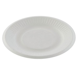 Assiette en carton Ø 18 cm blanc - Lot de 50