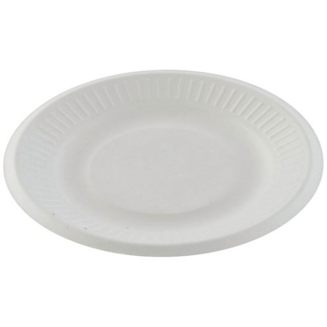 Assiette jetable carton blanc 18 cm - Lot de 50
