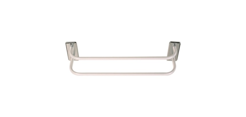 Porte-serviette - 2 barres - fixation murale - L : 50 cm - P : 12 cm - H :