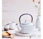 Théière 0.8 L en fonte Blanche - Jito