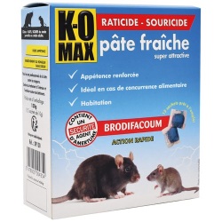 Appât pâte fraiche - rats et souris - super attractive - 150 g - 15 sachets