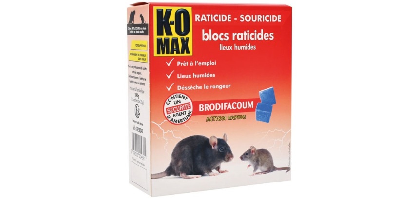 Appât bloc - rats et souris - 240 g - 14 blocs de 20 g