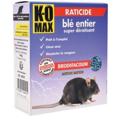Appât céréales - raticide - blé entier - super dératissant - 140 g