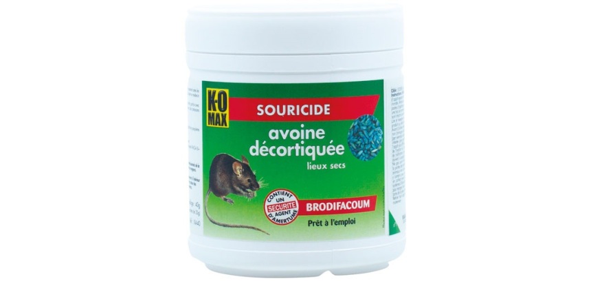 Appât céréales - souricide - avoine décortiquée - 40 g - 2 sachets de 20 g