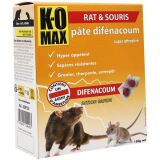 Appât pâte - difénacoum - rats et souris -  150 g - en sachets-doses