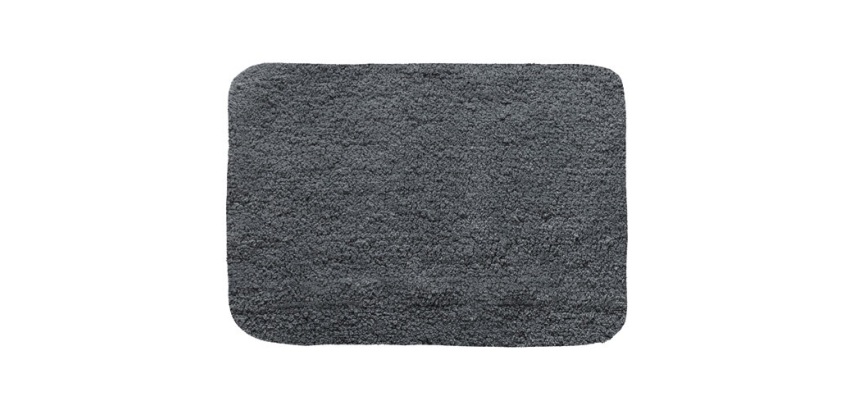 Tapis de bain - 50 x 70 cm - coton - Campus - gris