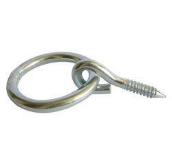 Anneau à visser - D50 - zingué blanc