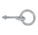 Anneau à boulonner avec écrou -  D50 -  zingué blanc