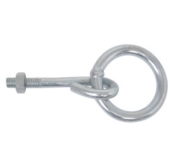 Anneau à boulonner avec écrou -  D50 -  zingué blanc