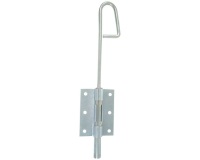 Verrou baïonnette à visser - D14 - L : 250 mm - platine - 90 X 66 x 1 mm -