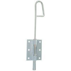 Verrou baïonnette à visser - D14 - L : 250 mm - platine - 90 X 66 x 1 mm -