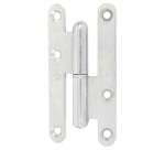 Paumelle de Paris bois bouts ronds - droite - H 140 mm - l : 55 mm - zingué