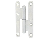 Paumelle de Paris bois bouts ronds - droite - H 140 mm - l : 55 mm - zingué