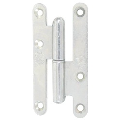 Paumelle de Paris bois bouts ronds - droite - H 140 mm - l : 55 mm - zingué