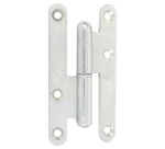 Paumelle de Paris bois bouts ronds - gauche - H 140 mm - l : 55 mm - zingué