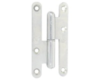 Paumelle de Paris bois bouts ronds - gauche - H 140 mm - l : 55 mm - zingué