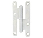 Paumelle de Paris bois bouts ronds - droite - H 80 mm - l :  40 mm - zingué