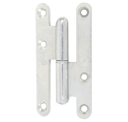 Paumelle de Paris bois bouts ronds - droite - H 80 mm - l :  40 mm - zingué