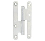 Paumelle de Paris bois bouts ronds - gauche - H 80 mm - l :  40 mm - zingué