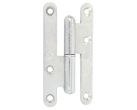 Paumelle de Paris bois bouts ronds - gauche - H 80 mm - l :  40 mm - zingué