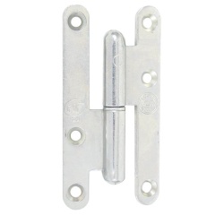 Paumelle de Paris bois bouts ronds - gauche - H 80 mm - l :  40 mm - zingué