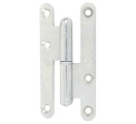 Paumelle de Paris bois bouts ronds - droite - H 95 mm -  l : 45 mm - zingué