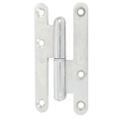 Paumelle de Paris bois bouts ronds - droite - H 95 mm -  l : 45 mm - zingué