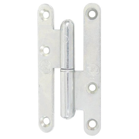 Paumelle de Paris bois bouts ronds - droite - H 95 mm -  l : 45 mm - zingué