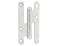 Paumelle de Paris bois bouts ronds - gauche - H 95 mm - l :  45 mm - zingué