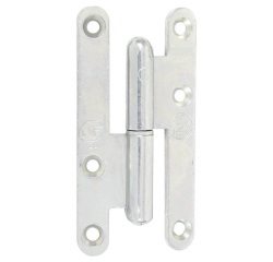 Paumelle de Paris bois bouts ronds - gauche - H 95 mm - l :  45 mm - zingué