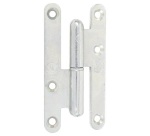 Paumelle de Paris bois bouts ronds - gauche - H 110 mm - l : 55 mm - zingué