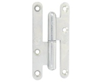 Paumelle de Paris bois bouts ronds - gauche - H 110 mm - l : 55 mm - zingué