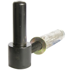 Gond à visser - cheville métal M10 - D14 - L : 60 mm - noir