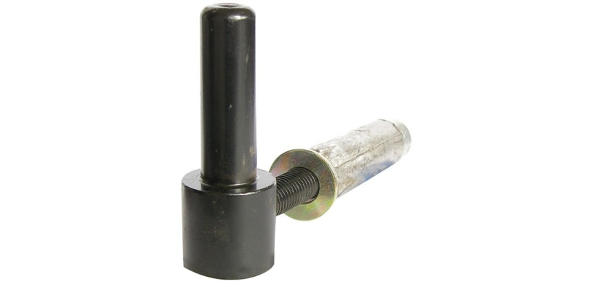 Gond à visser - cheville métal M10 - D14 - L : 60 mm - noir